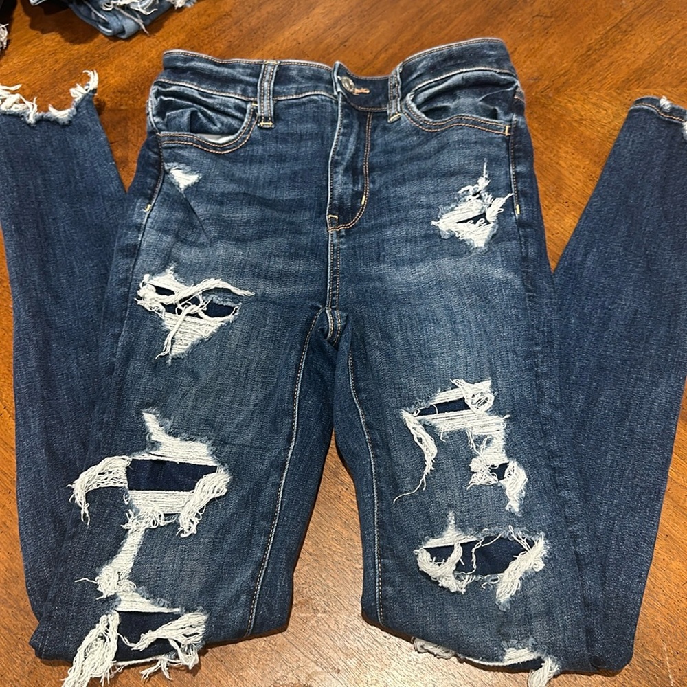 American Eagle Dark wash high rise skinny jeans